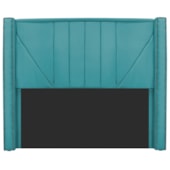 Cabeceira Queen Minsk P02 160 cm para cama Box Suede Azul Turquesa - Amarena Móveis