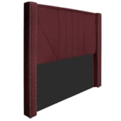 Cabeceira Queen Minsk P02 160 cm para cama Box Suede Bordô - Amarena Móveis