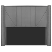 Cabeceira Queen Minsk P02 160 cm para cama Box Suede Cinza - Amarena Móveis