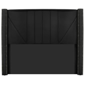 Cabeceira Queen Minsk P02 160 cm para cama Box Suede Preto - Amarena Móveis