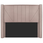 Cabeceira Queen Minsk P02 160 cm para cama Box Suede Rosê - Amarena Móveis