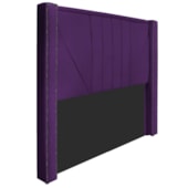 Cabeceira Queen Minsk P02 160 cm para cama Box Suede Roxo - Amarena Móveis