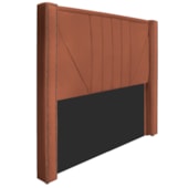 Cabeceira Queen Minsk P02 160 cm para cama Box Suede Terracota - Amarena Móveis