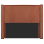 Cabeceira Queen Minsk P02 160 cm para cama Box Suede Terracota - Amarena Móveis