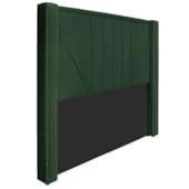 Cabeceira Queen Minsk P02 160 cm para cama Box Suede Verde - Amarena Móveis