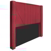 Cabeceira Queen Minsk P02 160 cm para cama Box Suede Vermelho - Amarena Móveis