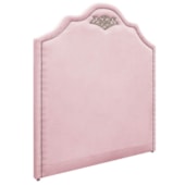 Cabeceira Queen Orlando P02 160 cm para cama Box Suede Rosa Bebê - Amarena Móveis