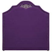 Cabeceira Queen Orlando P02 160 cm para cama Box Suede Roxo - Amarena Móveis
