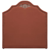 Cabeceira Queen Orlando P02 160 cm para cama Box Suede Terracota - Amarena Móveis