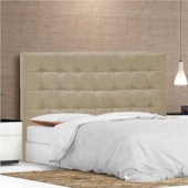 Cabeceira Queen Pequim P04 160 cm Suede Bege TCA 941 - Amarena Móveis