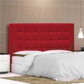 Cabeceira Queen Pequim P04 160 cm Suede  Vermelho TCA 53 - Amarena Móveis