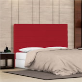 Cabeceira Queen Porto P04 160 cm Suede  Vermelho TCA 53 - Amarena Móveis