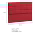 Cabeceira Queen Tallin P04 160 cm Suede  Vermelho TCA 53 - Amarena Móveis