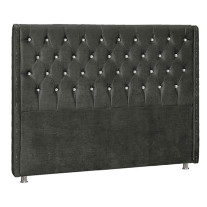 Cabeceira Queen Tóquio P04 160 cm Suede Cinza Escuro TCA 958 - Amarena Móveis