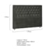 Cabeceira Queen Tóquio P04 160 cm Suede Cinza Escuro TCA 958 - Amarena Móveis