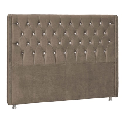 Cabeceira Queen Tóquio P04 160 cm Suede Marrom Claro TCA 945 - Amarena Móveis