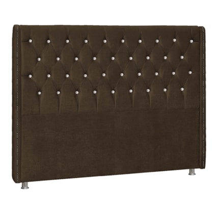 Cabeceira Queen Tóquio P04 160 cm Suede Marrom TCA 942 - Amarena Móveis