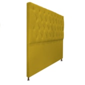 Cabeceira Sofia 140 cm Casal Suede Amarelo - Amarena Móveis