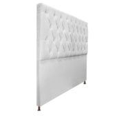 Cabeceira Sofia 140 cm Casal Suede Branco - Amarena Móveis