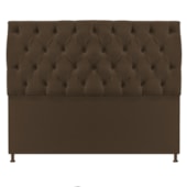 Cabeceira Sofia 140 cm Casal Suede Marrom - Amarena Móveis