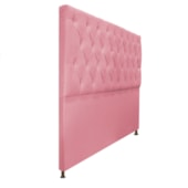 Cabeceira Sofia 140 cm Casal Suede Rosa Bebê - Amarena Móveis