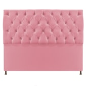 Cabeceira Sofia 140 cm Casal Suede Rosa Bebê - Amarena Móveis