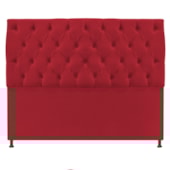 Cabeceira Sofia 140 cm Casal Suede Vermelho - Amarena Móveis