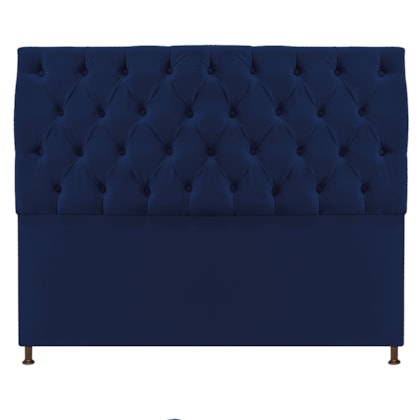 Cabeceira Sofia 160 cm Queen Size Suede Azul Marinho - Amarena Móveis