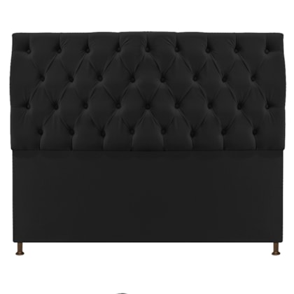 Cabeceira Sofia 160 cm Queen Size Suede Preto - Amarena Móveis