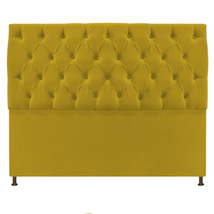 Cabeceira Sofia 195 cm King Size Suede Amarelo - Amarena Móveis