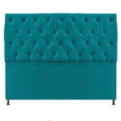 Cabeceira Sofia 195 cm King Size Suede Azul Turquesa - Amarena Móveis