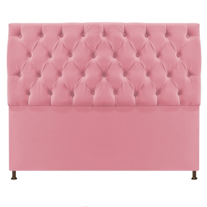 Cabeceira Sofia 195 cm King Size Suede Rosa Bebê - Amarena Móveis