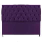 Cabeceira Sofia 195 cm King Size Suede Roxo - Amarena Móveis