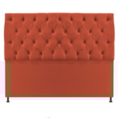 Cabeceira Sofia 195 cm King Size Suede Terracota - Amarena Móveis