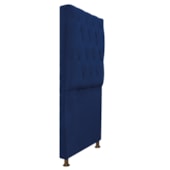 Cabeceira Sofia 90 cm Solteiro Suede Azul Marinho - Amarena Móveis