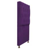 Cabeceira Sofia 90 cm Solteiro Suede Roxo - Amarena Móveis