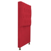 Cabeceira Sofia 90 cm Solteiro Suede Vermelho - Amarena Móveis