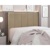 Cabeceira Solteiro Australia 90cm Suede Bege