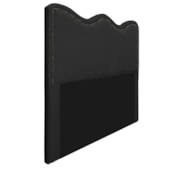 Cabeceira Solteiro Bari P02 90 cm para cama Box Corano Preto - Amarena Móveis