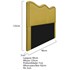 Cabeceira Solteiro Bari P02 90 cm para cama Box Suede Amarelo - Amarena Móveis
