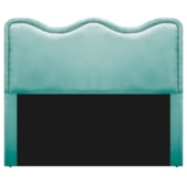 Cabeceira Solteiro Bari P02 90 cm para cama Box Suede Azul Tiffany - Amarena Móveis