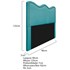 Cabeceira Solteiro Bari P02 90 cm para cama Box Suede Azul Turquesa - Amarena Móveis