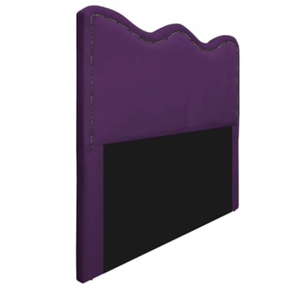 Cabeceira Solteiro Bari P02 90 cm para cama Box Suede Roxo - Amarena Móveis