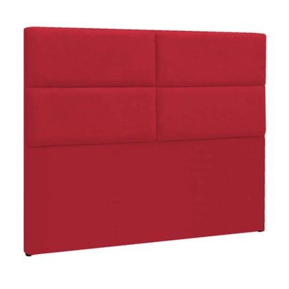 Cabeceira Solteiro Berlim P04 90 cm Suede  Vermelho TCA 53 - Amarena Móveis