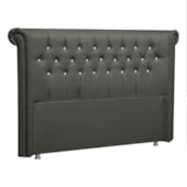 Cabeceira Solteiro Brescia P04 100 cm Suede Cinza Escuro TCA 958 - Amarena Móveis