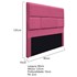 Cabeceira Solteiro Brick P02 90 cm para cama Box Corano Pink - Amarena Móveis