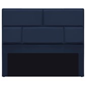 Cabeceira Solteiro Brick P02 90 cm para cama Box Suede Azul Marinho - Amarena Móveis