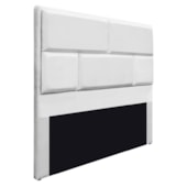 Cabeceira Solteiro Brick P02 90 cm para cama Box Suede Branco - Amarena Móveis