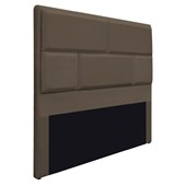 Cabeceira Solteiro Brick P02 90 cm para cama Box Suede Marrom - Amarena Móveis
