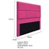 Cabeceira Solteiro Brick P02 90 cm para cama Box Suede Pink - Amarena Móveis